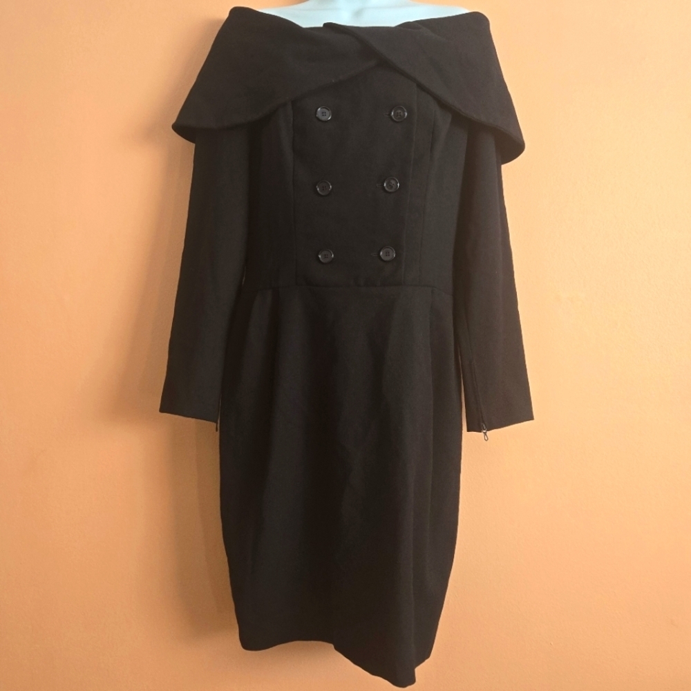 Vintage Holt Renfrew Wool Dress – Black, EU 42